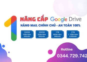 Tăng dung lượng Google Photo, Gmail, Google Drive mail chính chủ chỉ từ 169k/năm